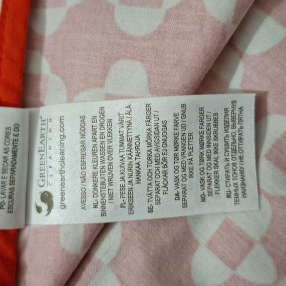 Boden cotton a-line mini skirt - 8 - red-orange white abstract medallion print - Picture 8 of 10